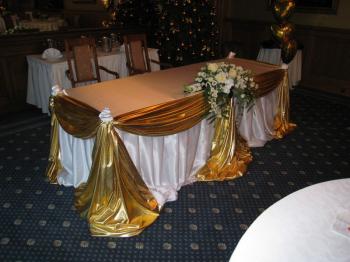 Украшение стола на свадьбу в  гостинице Националь