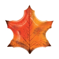 A Фигура Кленовый лист оранжевый 64см X 64см