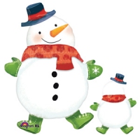 A Фигура Новый Год Снеговик с шарфом 56см Х 71см