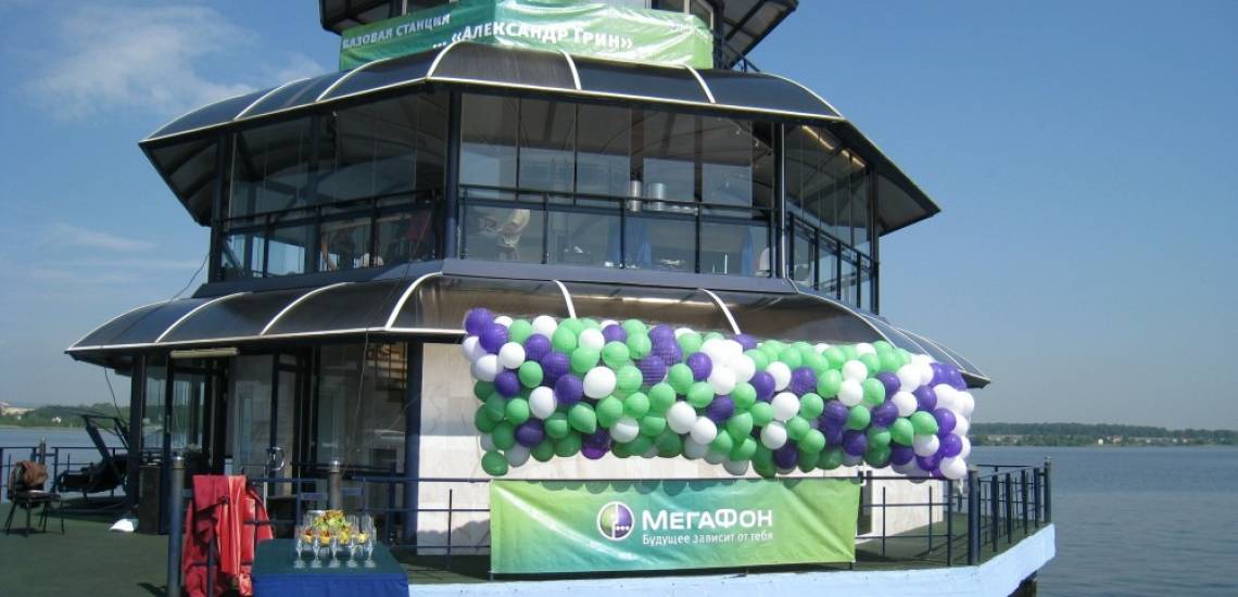 Запуск воздушных шаров в небо для компании Мегафон 