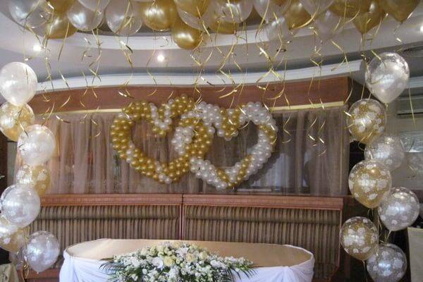 украшение свадьбы в золотом стиле