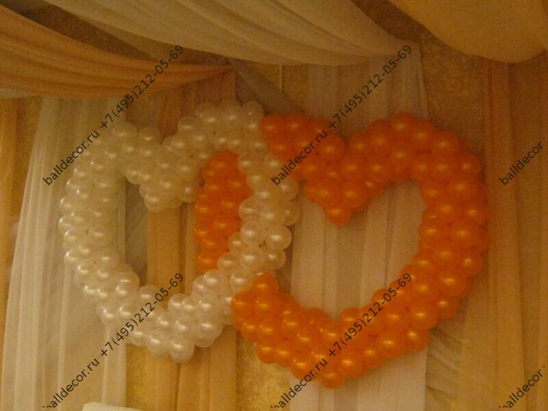 оформление свадебного зала воздушными шарами