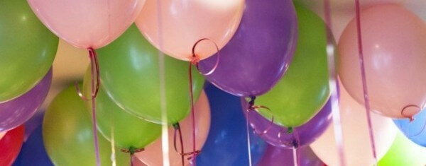 Яркие воздушные шары на день рождения