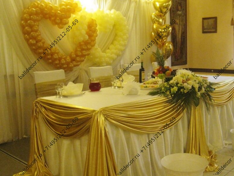 оформление зала на свадьбу шарами цены