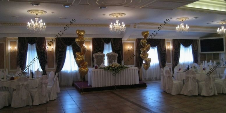украшение зала на свадьбу