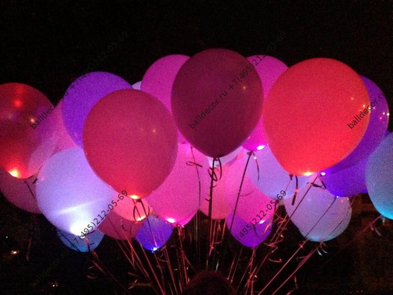 Заказать светящиеся воздушные шары с доставкой на свадьбу - агенство оформления и провендения праздников BallDecor в Москве