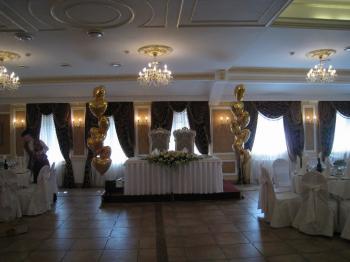 Украшение воздушными шарами зала на свадьбу