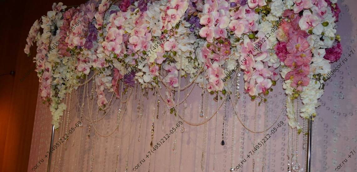 декор свадеб цветами