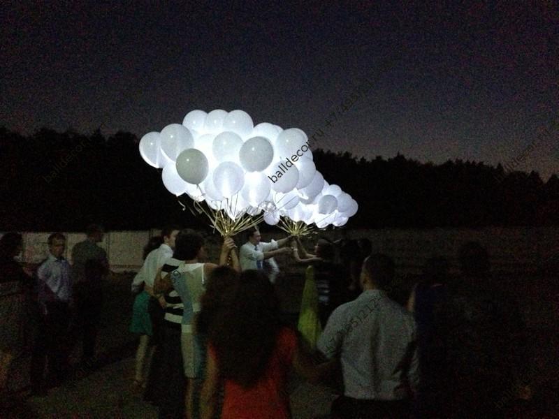 Запуск светящихся воздушных шаров - BallDecor